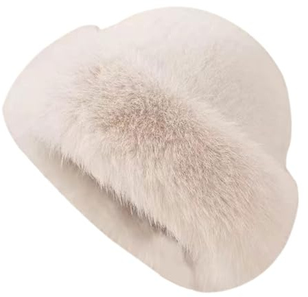 LOVIVER Chapeau d'hiver en pour Femme, Chapeau cosaque épais, Chapeau Russe pour Snowboard, Dames, Taille de Tête Unique 60 cm, pour la Couleur Grise : Taille Ajustable 56-58 cm