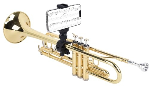 Adjustable Trumpet Phone Lyre, Low Brass Lyre for trumpet,cornet,Fits of 99.9% of Smartphones