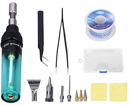 Baxnore 5.2 × 0.8 × 0.8 in Soldering Iron, Stainless Steel Portable Soldering Kit, Mini Soldering Iron Set, Professional Soldering Iron Kit for Circuit Repairs