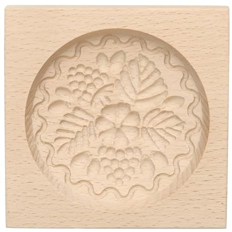 QUARKZMAN Stampo per biscotto in Legno 10cm x 10m Stampo per Biscotto in Legno Lampone Strumento per Biscotto Intagliato Timbro Pressa Biscotto