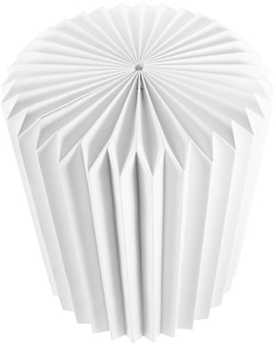 Zerodeko Origami Lampenschirm aus Papier Weiß Faltbare Papierlampe Modern für Pendelleuchte und Deckenlampe Plissierter Lampenschirm für Wohnzimmer Esszimmer Schlafzimmer Lampenabdeckung 32x25cm
