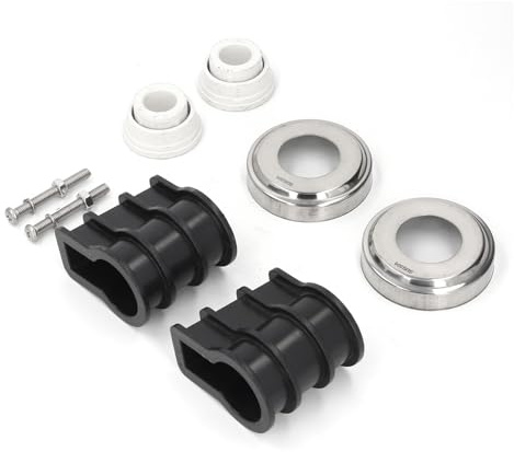 Pool Ladder Accessories Kit for 42mm Handrail, 304 Stainless Steel Pool Ladder Escutcheon Plates, Pool Ladder Bumpers, Bolts Nuts, Plastic Anchor