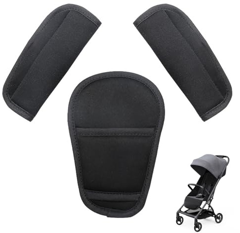 QGH 3Pcs Baby Seat Belt Pads for Kids– Universal Car Seat Strap Covers & Crotch Pad – Soft Shoulder Cushions for Stroller, Pushchair & Infant Carrier – Skin-Friendly for Newborns, Infants & Kids