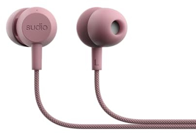 sudio V3 Essential Wired Kopfhörer mit Kabel | In Ear Kopfhörer mit USB-C Anschluss | Geflochtenes, Kabelbruch-sicheres Design | Integriertes Mikrofon | IPX4 Wasserresistent | Rosa