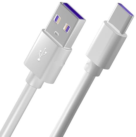 IberParts 2 Piezas Cable USB Tipo C 5A Súper Rápido | Cable Carga y Transferencia de Datos para Huawei, Xiaomi, Samsung, iPhone (USB-C)