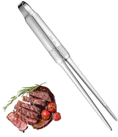 usefulbeauty Pinces de Service Alimentaire - Ustensiles en Acier Inoxydable Antidérapants,Pince pour Cuisson au Grill | Pour Buffet Barbecue Restaurant Grillade Pique-Nique Camping Réception