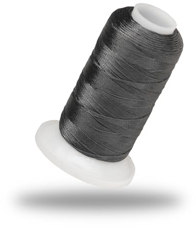 Lialina 100 % polyester sytråd, extra stark tråd, 250 m, lädertråd för tjocka tyger, Öko-Tex-certifierad, tjocklek 30, robust tråd (grå)