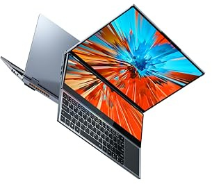 N-one Laptop Dual Screen 16+14, Intel Core i7-10850H hasta 5.1GHz, 16GB RAM, 1TB SSD, Pantalla Táctil FHD, WiFi5, Type-C, Retroiluminado