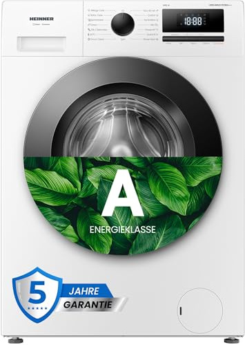 HEINNER HWM-HME6012IVSMA+++ Waschmaschine 6 kg – Frontlader 1200 U/min, Inverter Motor, 14 Programme, Energieklasse A, LED-Anzeige, Startzeitvorwahl, Kindersicherung, 5 Jahre Garantie