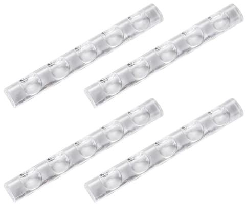 Toyvian Porte-stylo Rangement Pratique Support Ferme en Acrylique 5 Rainures 4 Pièces pour Pinceaux et Stylos à Ongles pour Outils de Nail Art en Salons et Soins de Beauté