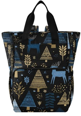 Ttgoth Sac à dos à langer imperméable avec porte-biberons isothermes, sac à dos de voyage multi-poches avec sangles de poussette pour maman et papa