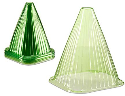 Relaxdays Set de 96 Mini invernaderos para Plantas, Protección contra el frío, Caracoles y Aves, PVC, Verde