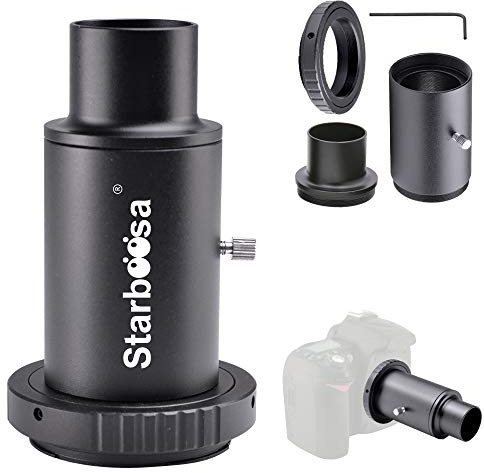 Starboosa 3,2 cm T-Adapter und T2-T-Ring-Adapter – für Canon SLR-Kameras mit Teleskopen – für Prime-Fokus oder Okular-Projektion