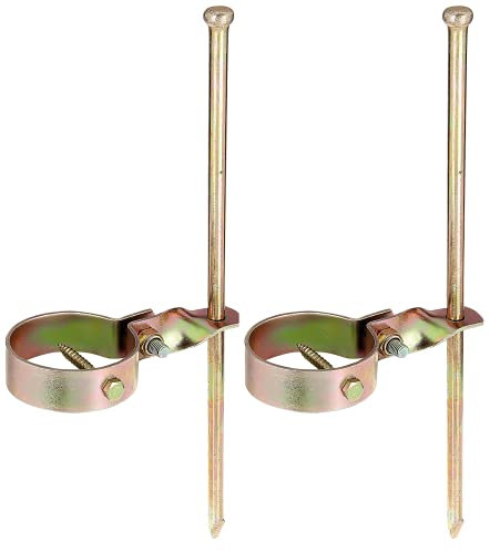 Alberts 204556 Schaukelanker | für die Befestigung am Boden | galvanisch gelb verzinkt | Länge 390 mm | Schellen-Ø 80 mm | 2er Set