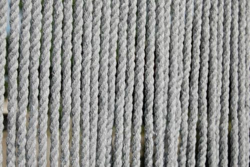La Tenda CASA Türvorhang Seil Toulon 2 Fliegenvorhang Insektenvorhang Balkonvorhang Seilvorhang grau, Maße:100 x 230 cm