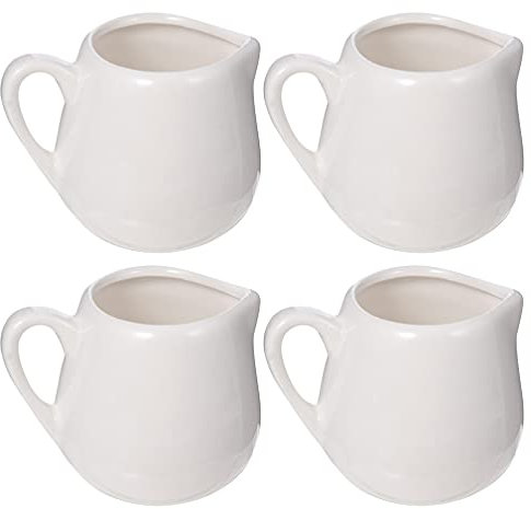 Cabilock Brocche in Ceramica Mini Brocche Per Salse Con Manico Set Da 4 Per La Casa