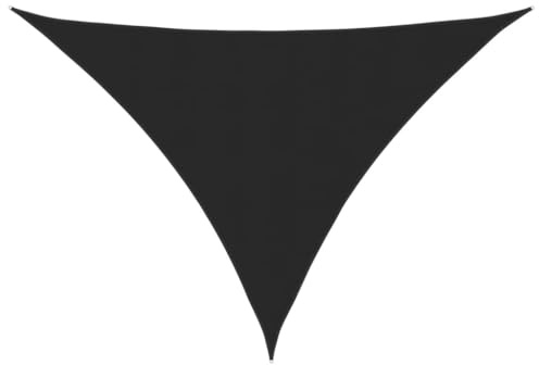 vidaXL Toldo de Vela Triangular Tela Oxford Negro 4x4x5,8 m
