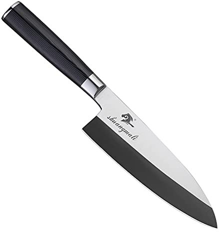 Sashimi Knife High Carbon 5Crmov in acciaio inox Cucina in acciaio inox Coltelli da taglio Taglio della testa di pesce affettare coltello da sushi salmone coltelli (Color : 8 Inch Deba knife)