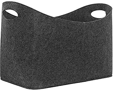 luckxuan Brennholzsack/Holzkorb Filz Tasche Brennholz Kamin Holz Filz Tasche Korb Feuer Holz Tasche Brennholz Korb Kaminherd Brennholzträger Brennholz Log Tragetasche (Color : Dark Gray)