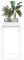 ML-Design Support pour Plantes, Métal Blanc, 45x45x80 cm, Carré, Empilable, Surface de Dépôt avec Bord Élevé, Plateau Amovible, Intérieur/Extérieur, Bac à Fleurs, Table d'Appoint, Porte-fleurs Moderne
