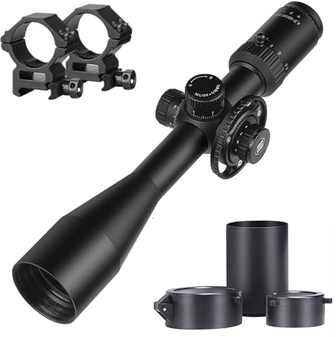 SPINA OPTICS mirino ottico 4.5-18X50 SFIR secondo piano focale 30mm tubo Mirino telescopico Ottiche Fucile da Caccia, con i supporti dell'anello di 20mm