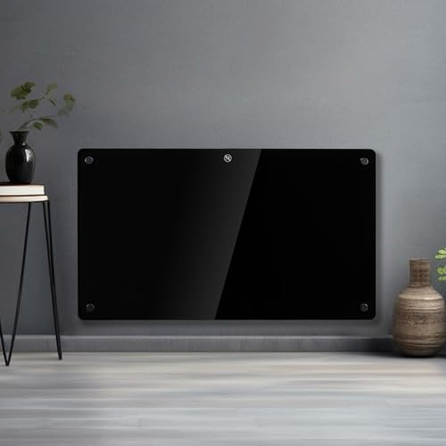 Futura 1500W Glass Electric Panel Heater, Wall Mounted & Freestanding | 1500W glass panel heater with 17m² coverage, 5–35°C thermostat, wall or floor use, open-window detection and IP24 rating.