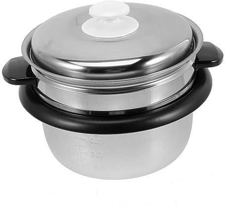 PRETYZOOM Antihaftbeschichteter Reiskocher-innentopf Aus Aluminiumlegierung Ersatz-dampfdeckel Leicht Zu Reinigen Zufälliger Stil