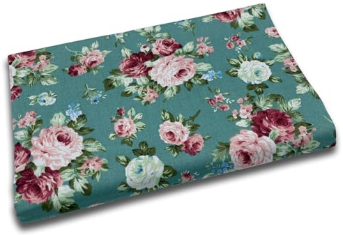 EDGEAM Bomullstyg, metervara, 160 cm brett – tyger för sömnad (50 cm, 100 cm, 200 cm) – hantverk, sömnad, tyg – dekorativt tyg – sömmaterial (grön 09#, 50 x 160 cm)