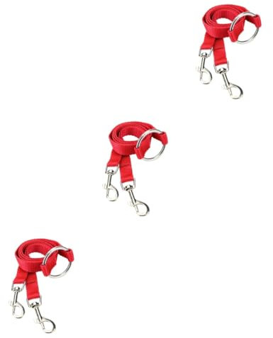 HAPINARY 3stücke Doppelleine Aus Nylon Für Hunde Verstellbar Und Strapazierfähig Für Kontrollierte Spazierengehen Von Zwei Kleinen Haustieren Rot