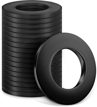 Jeboler Unterlegscheiben M5 Schwarz, 25 Stück Edelstahl Beilagscheiben DIN 125 A2 V2A Karosseriescheiben Flach Unterlegscheiben, Rostfreie Flat Washers für Schrauben & Muttern & Gewindestange