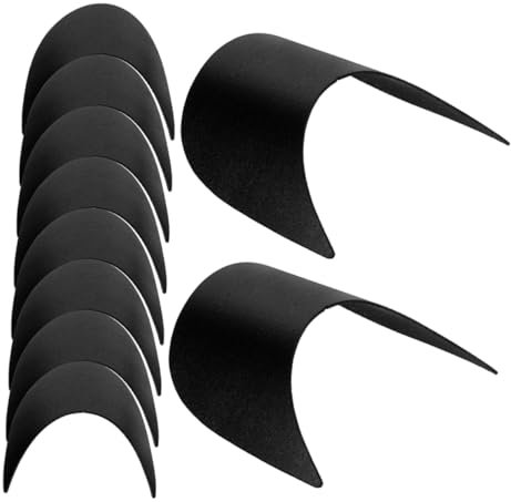 MAGICLULU 30 Stück Schirmmützen-einsätze für Baseballmützen Kunststoff-hutkrempenformer Ersatzfutter Unisex Breites Hutzubehör Schwarze Farbe