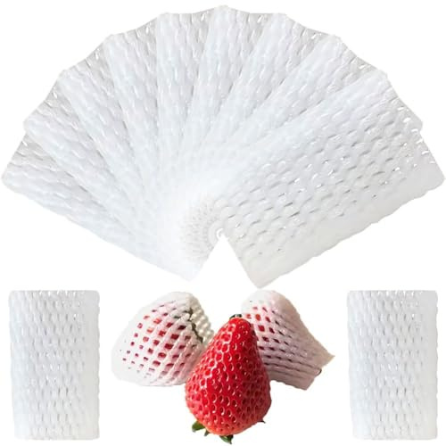 Luxylei 1100 Uds Funda De Red De Espuma Bolsillo Protección a Prueba De Golpes Embalaje De Transporte Protector De Fruta Malla Fundas Protectoras para Botellas De Licor