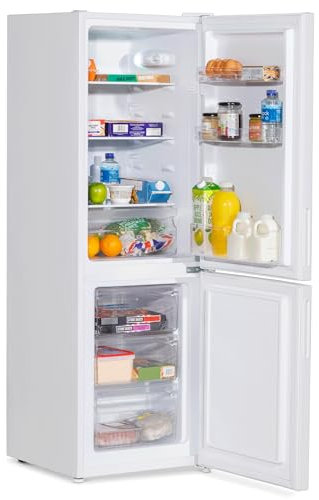 Baridi 47cm 70/30 Fridge Freezer with Adjustable Thermostat, 157L Capacity - White - DH252