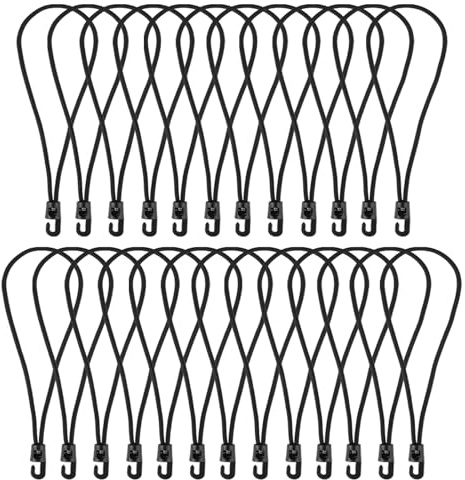 Spanngummi mit Haken 25 Stück 26cm - Multifunktional Planenspanner für Planen, Zelte, Banner, Pavillons - Expander und Zeltgummis