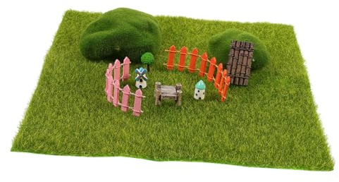 Milisten 2 Juegos Decoración Miniatura de Jardín con Accesorios para Simulación de Paisaje Adornos para Exteriores y Mini Color Aleatorio