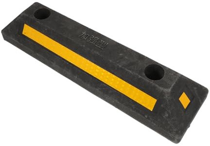 Fermaruota per Garage in Gomma, Blocco Leggero per Parcheggio | Portatile, Installazione Semplice, Resistente All’usura, per Rimorchi e Camper