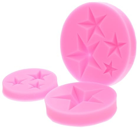Garneck 3-Teilige Stern-Silikonform Fondantform Für Süßigkeiten Harzgussform Sterngeleeform Für Backen Mikrowelle Ofen Und Gefrierschrank Flexibel Leicht Zu Lösen