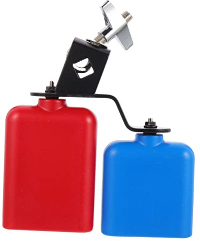 MOTHNUR Cowbell Percussion Instrument Langlebig Doppelt Montierte Glocke Musikinstrument Vielseitig Klare Klänge für Band Schule Bühne