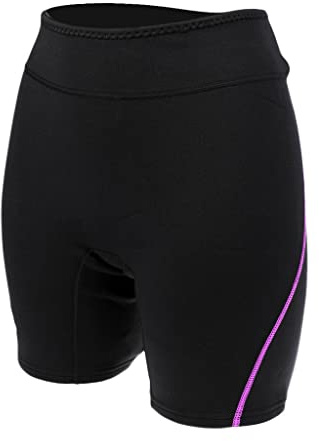 5mm Neoprene Wetsuit Pants Shorts for Men and Women - Thermal Swim Surfing Diving Canoeing Water Sports Gear- Purple for Women L