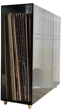 Organisatör Skivställ i akryl med mässingsfötter, CD- och albumfavoritställ Hållare