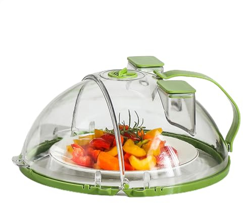 Couvercle anti-éclaboussures pliable pour micro-ondes – Couvercle amélioré pour micro-ondes | Protection anti-éclaboussures d'huile avec ouvertures pour chauffer les aliments humides, alternative au