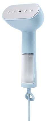 Steamery Handheld Clothes Steamer Cirrus Core, 1350W, Steam Output 21g/min, Heat up in 15 Seconds, Dry Steam Technology, Hanging Loop, Visible Water Tank, Portable, Scandinavian Design (Blue)