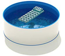 POOL Total Rundbecken mit Einhängebiese und Style Handlauf Ø3,50 x 1,20m Folie blau 0,8mm