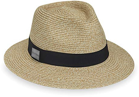 CARKELLA Men’s Fairway Fedora (Beige, L/XL) – UPF 50+, UV Sun Protection, Wind-Resistant, Wide Brim, Packable, Travel-Friendly, Adjustable, Luxury Hat for Resort, Golf, Travel, Outdoor Events