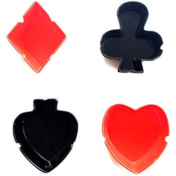 4er Set Aschenbecher Tischaschenbecher Melamin Stehaschenbecher Tischascher Für Draußen Spielkarten Form