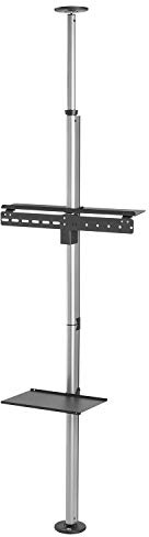 Maclean MC-791N Soporte para TV con Estante Montaje en el Techo y Suelo TV OLED QLED LCD LED 37-70 Pulgadas máximo VESA 600x400 hasta 30 kg