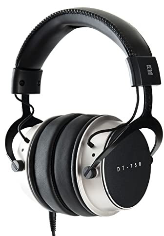 Fame Audio DT-750 Studio Kopfhörer, Kopfhörer geschlossen mit abnehmbaren Kabel, Frequenzbereich 8 bis 35000 Hz, 32 Ohm Impedanz, 3.5 mm Adapter