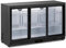 Royal Catering RC-BC009 Réfrigérateur de boissons, 318 l, en acier revêtu par pulvérisation, noir, avec porte en verre, réfrigérateur à boissons, avec porte en verre