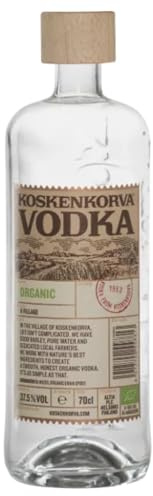 Koskenkorva, Original Organic Vodka, 700 ml, Vodka Biologica Finlandese con Note Secche, Prodotta con Orzo Finlandese, Distillata con Acqua Pura di Sorgente, Idea Regalo, 37,5% Vol.