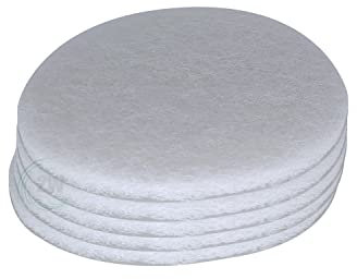 2W Lot de 5 disques non tissés abrasifs D150 mm sans fermeture Velcro Blanc Grain 4000 Mirco Fine Plus